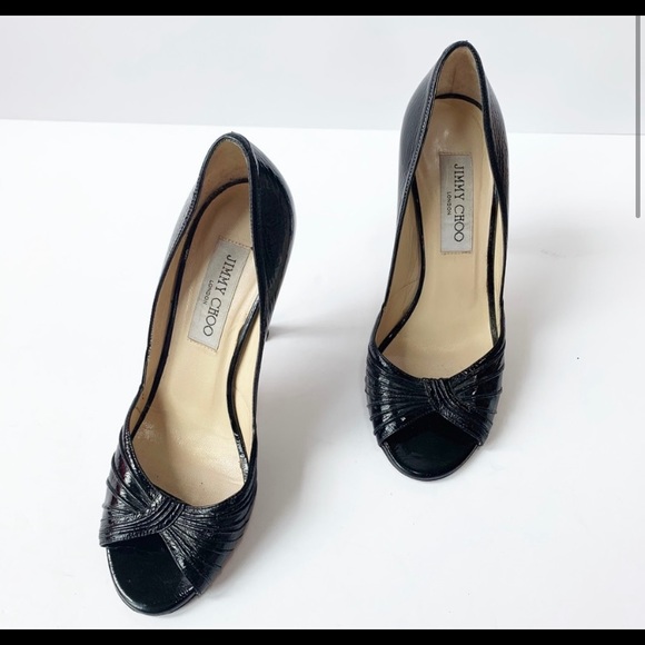 Jimmy Choo peep toe D’Orsay leather heels - Picture 4 of 8